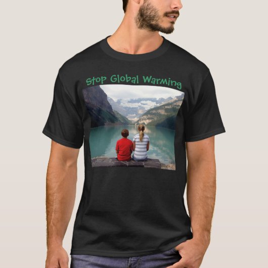 停止地球温暖化 Tシャツ (正面)