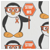 停止多発性硬化: 印を持つペンギン ファブリック (クローズアップ)