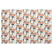 停止多発性硬化: 印を持つペンギン ファブリック (ファットクウォーター)