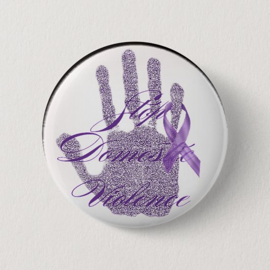 停止家庭内暴力ボタン 缶バッジ (正面)