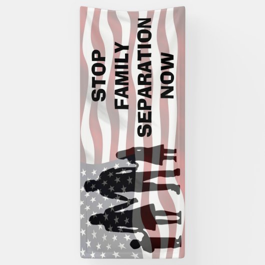 停止家族の分離の反切札の移住の印 横断幕 (縦)