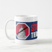 停止専制政治のマグ コーヒーマグカップ (左)