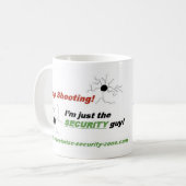 停止射撃、発砲! 私はですちょうどSECURI… -カスタマイズ コーヒーマグカップ (正面左)