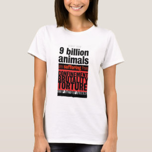 停止工場農業 Tシャツ
