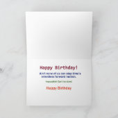 停止時間できません! バースデー・カード カード (内部)