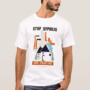 停止梅毒1940 WPA Tシャツ
