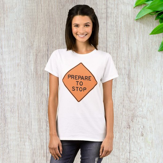 停止準備道路標識 Tシャツ