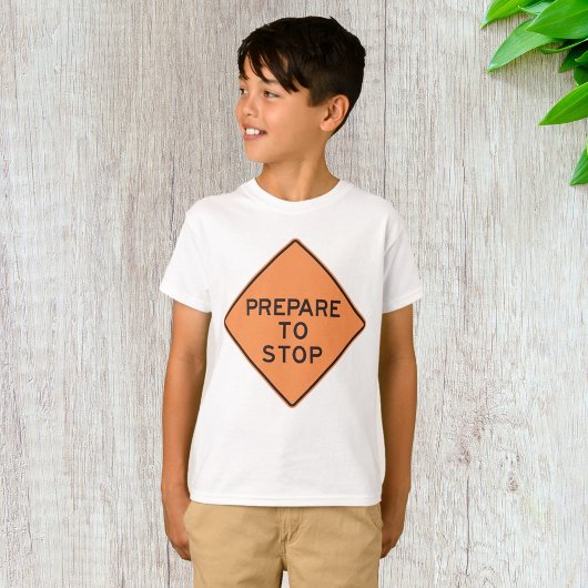 停止準備道路標識 Tシャツ