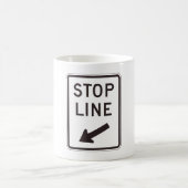 停止線道路標識 コーヒーマグカップ (中央)