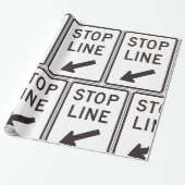 停止線道路標識 ラッピングペーパー (アンロールド)