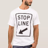 停止線道路標識 Tシャツ (正面)