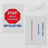 停止繰り返しの犯罪者 名刺 (正面/裏面)
