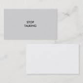「停止話す」名刺 名刺 (正面/裏面)