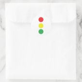 停止軽いアイコン ラウンドシール (バッグ)