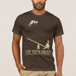 停止青年肥満のTシャツ Tシャツ