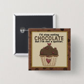 停止食べ物チョコレートボタン 缶バッジ (正面&裏面)