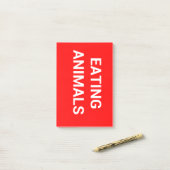 停止食べ物動物 ポストイット (デスク上)