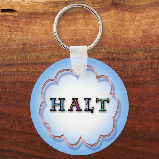 停止 キーホルダー (正面)