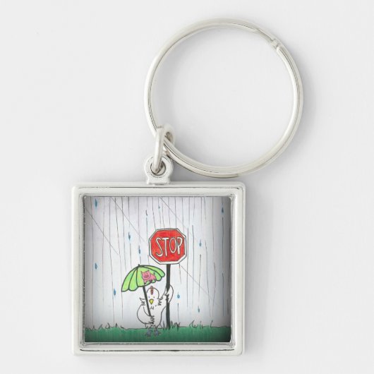 停止 キーホルダー (正面)