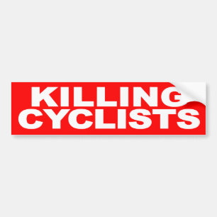[停止]サイクリストのバンパーステッカーを殺します バンパーステッカー