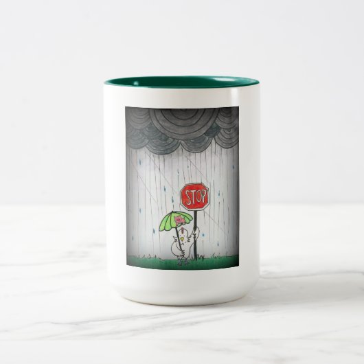 停止 ツートーンマグカップ (中央)