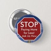 停止 缶バッジ (正面&裏面)