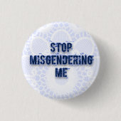 停止 缶バッジ (正面)