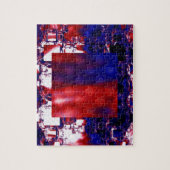 停止 |赤と青のフラクタルアート ジグソーパズル (縦)