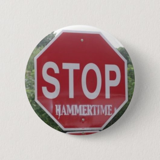 停止: hammertime 缶バッジ (正面)
