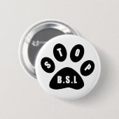 停止BSL Pin 缶バッジ (正面&裏面)