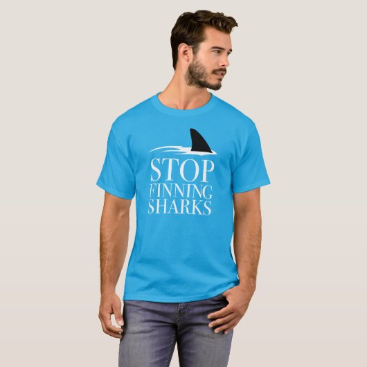 停止FINNING鮫 Tシャツ (正面フル)