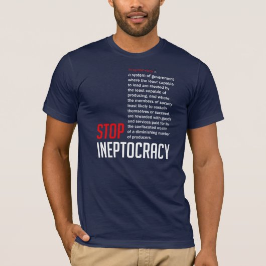 停止Ineptocracy Tシャツ (正面)