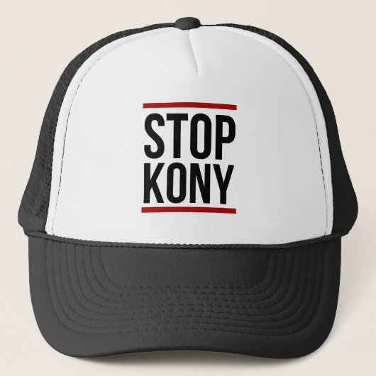 "停止Kony"のTシャツ(ティー)および帽子 キャップ (正面)