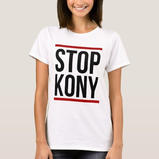 "停止Kony"のTシャツ(ティー)および帽子 Tシャツ (正面)