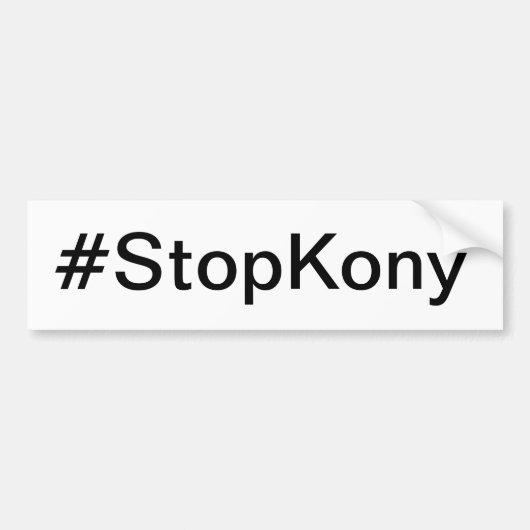 停止Kony バンパーステッカー (正面)