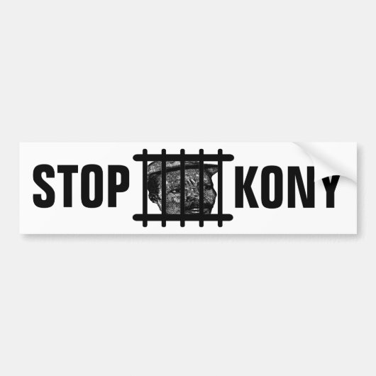 停止KONY! バンパーステッカー (正面)