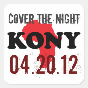 停止Kony 2012のステッカー スクエアシール
