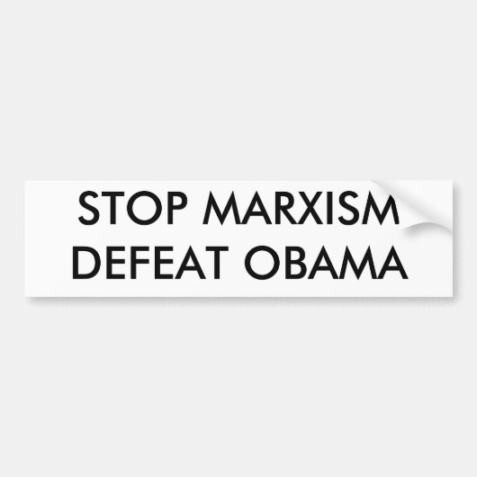 停止MARXISMDEFEATオバマ バンパーステッカー (正面)