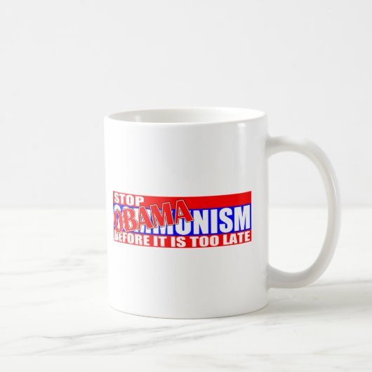 停止Obamanism! コーヒーマグカップ (右)