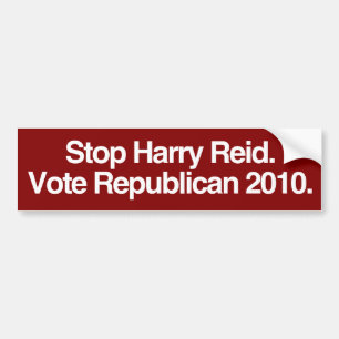 停止Reid。 投票共和党員 バンパーステッカー