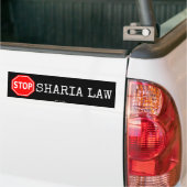 停止Shariaの法律のバンパーステッカー バンパーステッカー (トラック上)