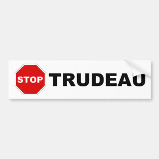 停止TRUDEAUバンパーステッカー バンパーステッカー