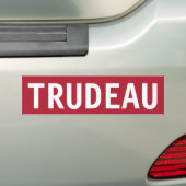 停止TRUDEAU バンパーステッカー (車上)