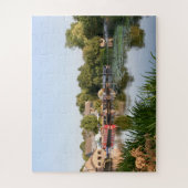 停泊した狭いボート マウントソレル イングランド ジグソーパズル (縦)