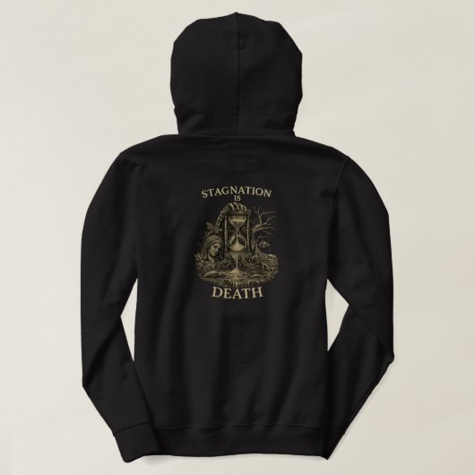 停滞は死 Hoodie パーカ (デザイン裏面)