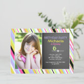 停電の写真の誕生日のパーティの招待状 招待状 (スタンド正面)