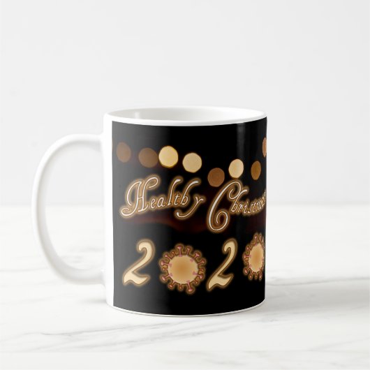 健やかなクリスマスを! コーヒーマグカップ (左)