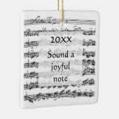 健全で嬉しいノートのBachの続きのカスタムの文字 セラミックオーナメント (右)