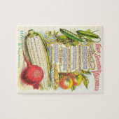 健全なカラフル野菜ヴィンテージシードパケット ジグソーパズル (横)
