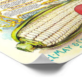 健全なカラフル野菜ヴィンテージシードパケット ポスター (角)